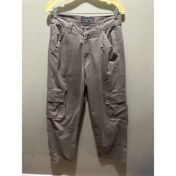 Pants Vintage Levis Silvertab Mens Cargo Pants Wolfe Gray Baggy Y2k